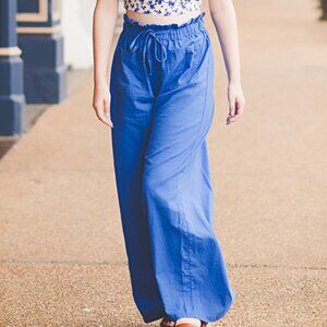 💙 Wide-leg Blue Forever21 Pants | High Waisted | Small